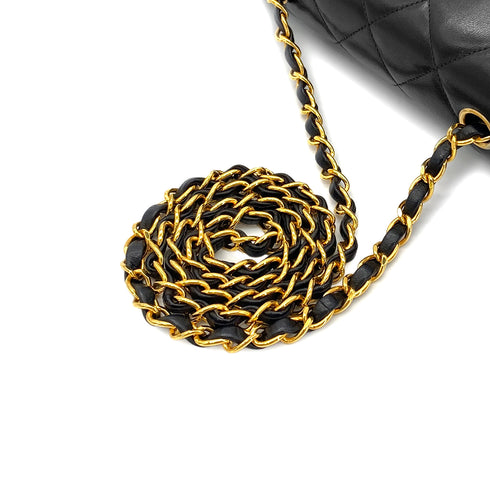 CHANEL VINTAGE DIANA SMALL CHAIN SHOULDER BAG BLACK LAMB SKIN 90284885 - PURPOSE