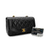 CHANEL VINTAGE DIANA SMALL CHAIN SHOULDER BAG BLACK LAMB SKIN 90284885 - PURPOSE