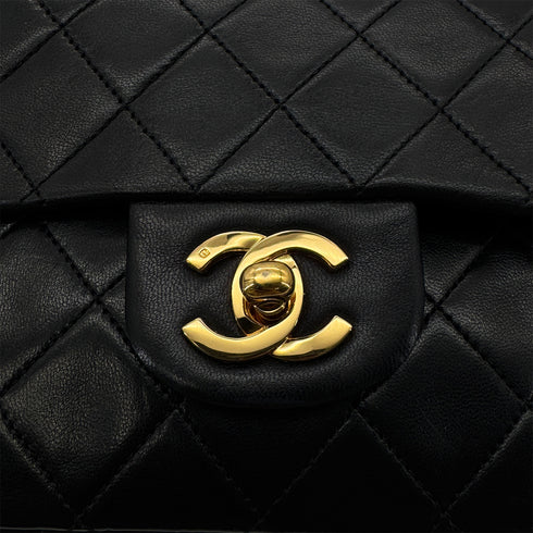 CHANEL VINTAGE CLASSIC FLAP SMALL CHAIN SHOULDER BAG BLACK LAMB SKIN 90284887 - PURPOSE