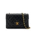CHANEL VINTAGE MATELASSE HALF MOON CHAIN SHOULDER BAG BLACK LAMB SKIN 90284888 - PURPOSE