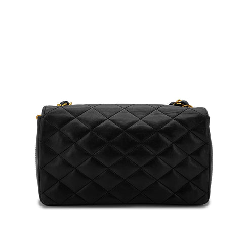 CHANEL VINTAGE MATELASSE BIG COCO CHAIN SHOULDER BAG BLACK LAMB SKIN 90284889 - PURPOSE