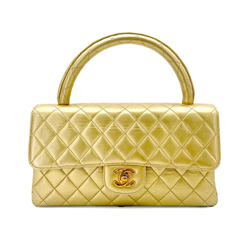 CHANEL VINTAGE PARENT-CHILD BAG METALLIC GOLD LAMB SKIN 90284890 - PURPOSE