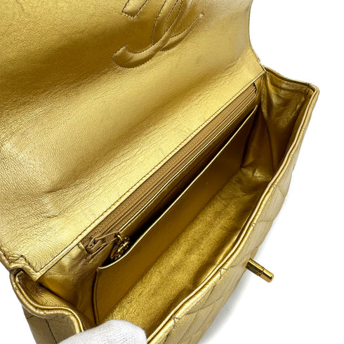 CHANEL VINTAGE PARENT-CHILD BAG METALLIC GOLD LAMB SKIN 90284890 - PURPOSE