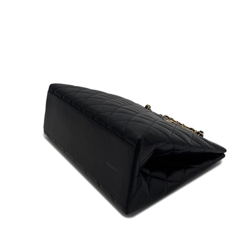 CHANEL VINTAGE MATELASSE CHAIN TOTE BAG BLACK LAMB SKIN 90284899 - PURPOSE