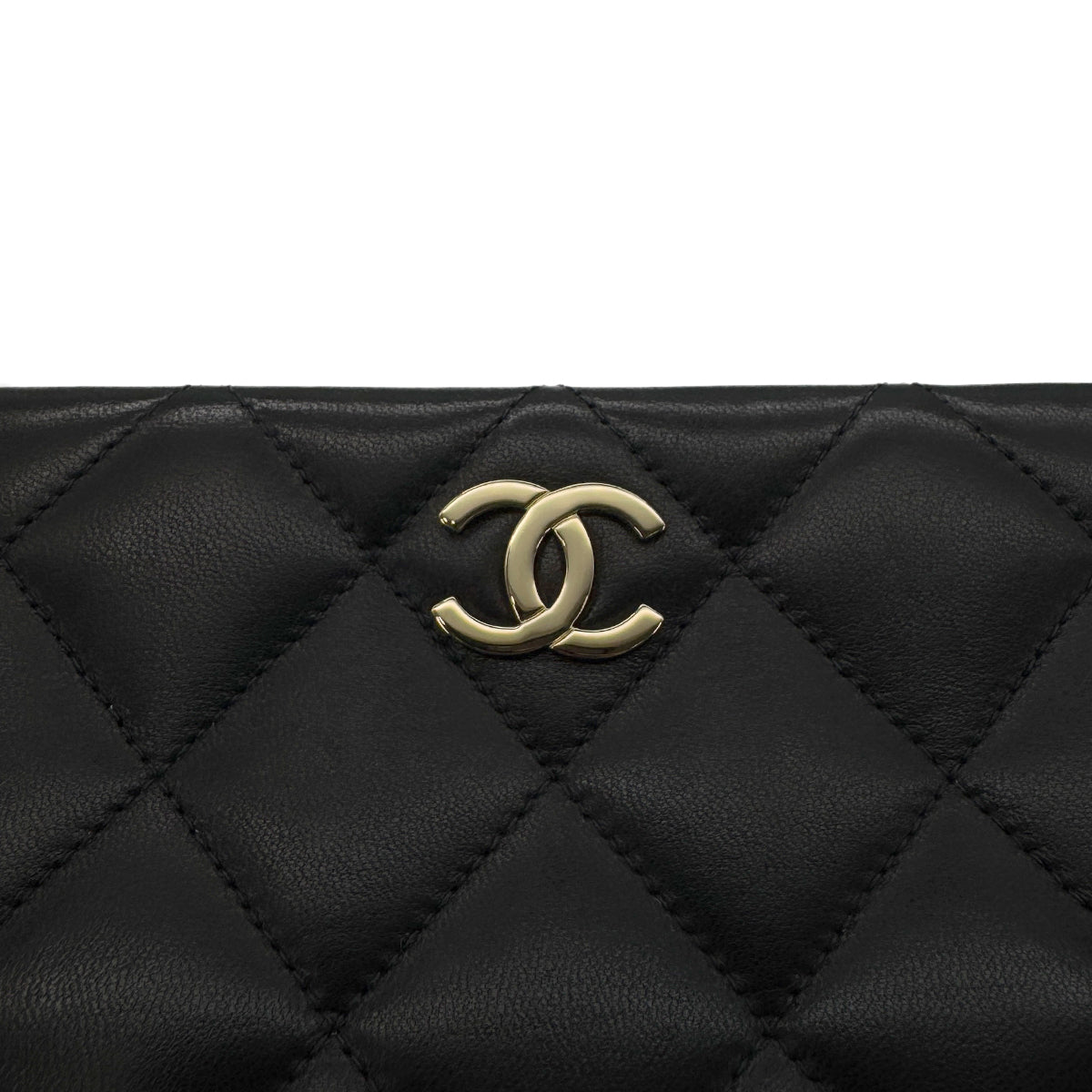 CHANEL VINTAGE MATELASSE CHAIN TOTE BAG BLACK LAMB SKIN 90284899