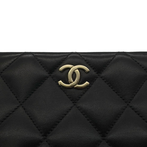 CHANEL VINTAGE MATELASSE CHAIN TOTE BAG BLACK LAMB SKIN 90284899 - PURPOSE