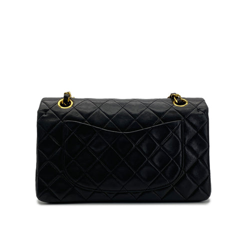 CHANEL VINTAGE CLASSIC FLAP SMALL CHAIN SHOULDER BAG BLACK LAMB SKIN 90285097 - PURPOSE