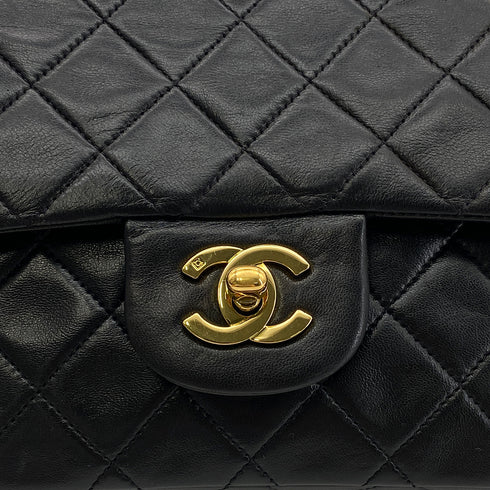 CHANEL VINTAGE CLASSIC FLAP SMALL CHAIN SHOULDER BAG BLACK LAMB SKIN 90285097 - PURPOSE