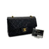 CHANEL VINTAGE CLASSIC FLAP SMALL CHAIN SHOULDER BAG BLACK LAMB SKIN 90285097 - PURPOSE