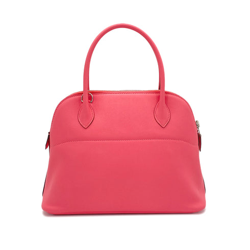 HERMES BOLIDE 27 ROSE AZALEE VEAU SWIFT HAND SHOULDER BAG A 90285098 - PURPOSE