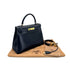 HERMES KELLY 28 SELLIER BLUE INDIGO BOXCALF HAND SHOULDER BAG 〇Z GHW 90285100 - PURPOSE