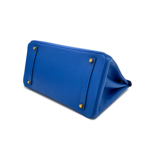 HERMES BIRKIN 35 BLEU FRANCE VEAU EPSOM HAND BAG □A GHW 90285104 - PURPOSE