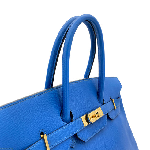 HERMES BIRKIN 35 BLEU FRANCE VEAU EPSOM HAND BAG □A GHW 90285104 - PURPOSE