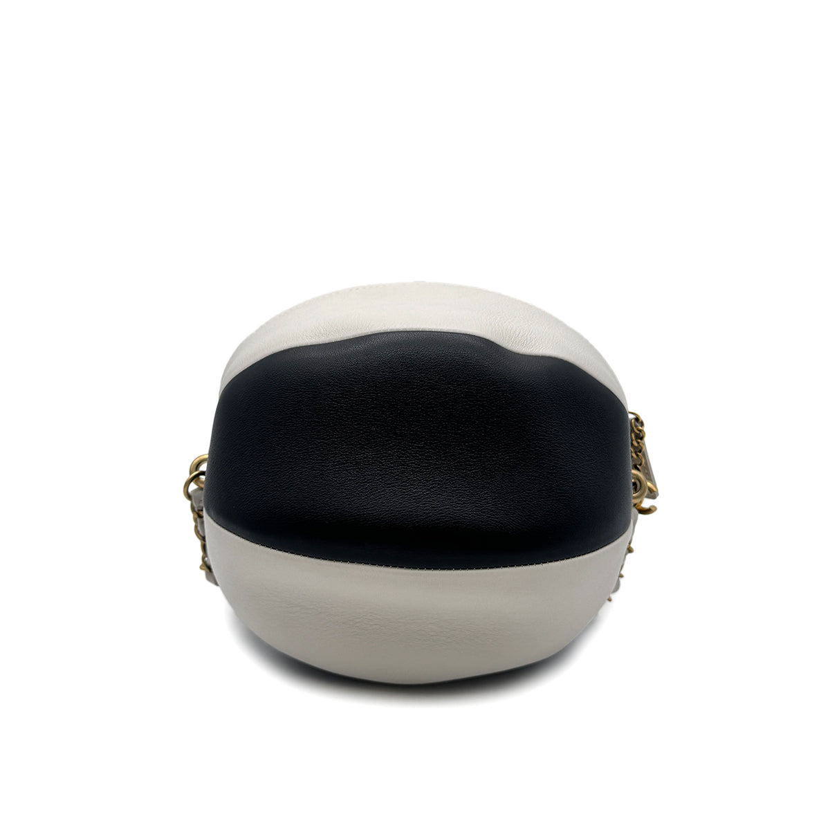 CHANEL BEACH COLLECTION 19SS BEACH BALL CHAIN SHOULDER BAG BLACK WHITE LEATHER 90285105