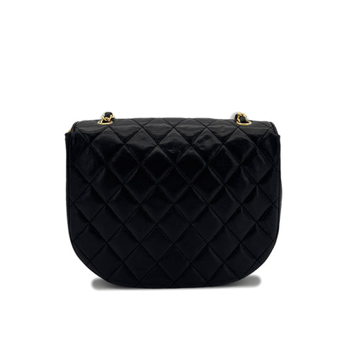 CHANEL VINTAGE MATELASSE BIG COCO CHAIN SHOULDER BAG BLACK LAMB SKIN 90285106 - PURPOSE