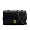 CHANEL VINTAGE CLASSIC FLAP MEDIUM CHAIN SHOULDER BAG BLACK LAMB SKIN 90285108 - PURPOSE