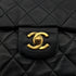 CHANEL VINTAGE CLASSIC FLAP MEDIUM CHAIN SHOULDER BAG BLACK LAMB SKIN 90285108 - PURPOSE