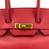HERMES BIRKIN 35 ROUGE VIF COUCHEVEL HAND BAG □C GHW 90285118