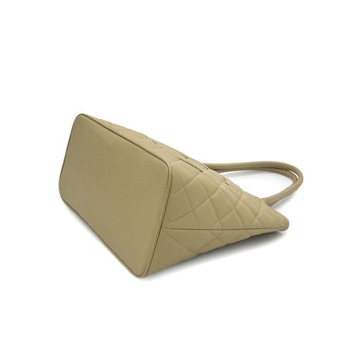 CHANEL VINTAGE MEDALLION TOTE BAG PISTACHIO CAVIAR SKIN 90285130 - PURPOSE
