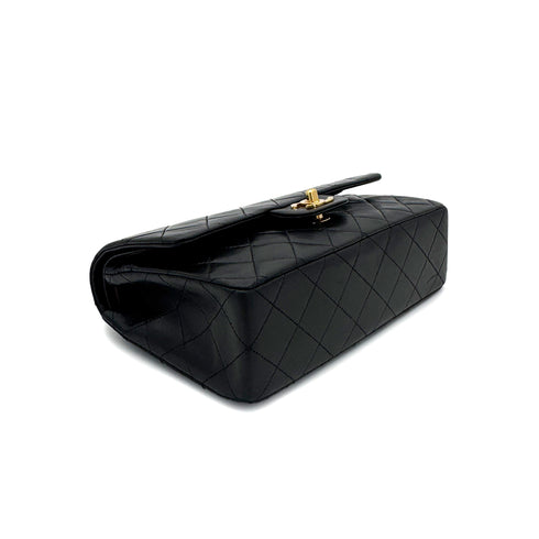 CHANEL VINTAGE CLASSIC FLAP SMALL CHAIN SHOULDER BAG BLACK LAMB SKIN 90285136 - PURPOSE