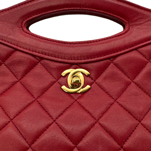 CHANEL VINTAGE 2WAY HAND CHAIN SHOULDER BAG RED LAMB SKIN 90285147 - PURPOSE