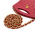 CHANEL VINTAGE 2WAY HAND CHAIN SHOULDER BAG RED LAMB SKIN 90285147 - PURPOSE