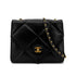 CHANEL VINTAGE MATELASSE TURNLOCK CHAIN SHOULDER BAG BLACK LAMB SKIN 90285151 - PURPOSE