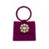 CHANEL VINTAGE MATELASSE BIJOU RHINESTONE FAUX PEARL HAND BAG PURPLE SUEDE 90285197 - PURPOSE