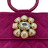 CHANEL VINTAGE MATELASSE BIJOU RHINESTONE FAUX PEARL HAND BAG PURPLE SUEDE 90285197 - PURPOSE