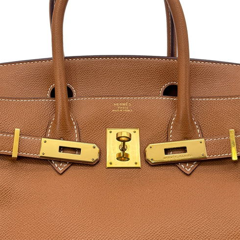 HERMES BIRKIN 30 GOLD COUCHVEL HAND BAG □G GHW 90285245 - PURPOSE