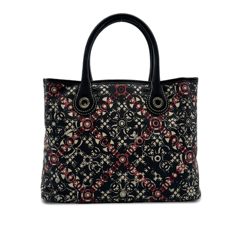 CHANEL VINTAGE COCO TRAVEL COCOMARK TOTE BAG BLACK LEATHER 90285369 - PURPOSE