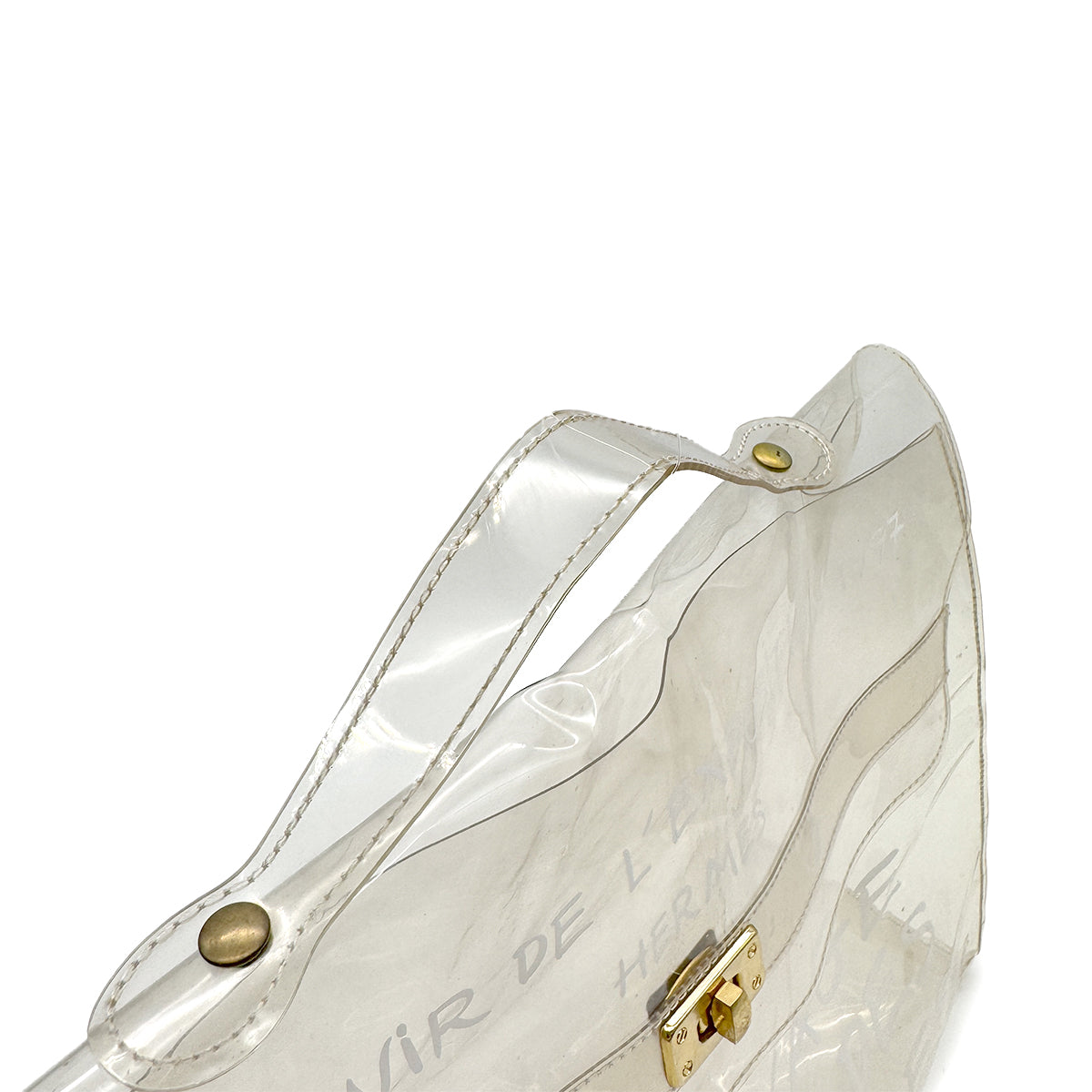 HERMES VINYL KELLY SOUVENIRDEL' EXPOSITION 1997 CLEAR HAND BAG 90285377
