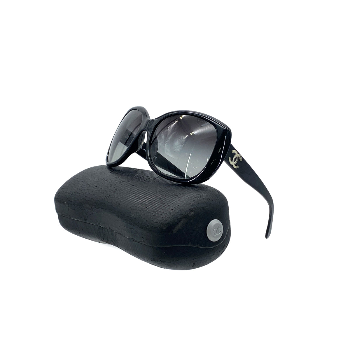 CHANEL VINTAGE SUNGLASSES COCOMARK BLACK EYEWEAR 90285380