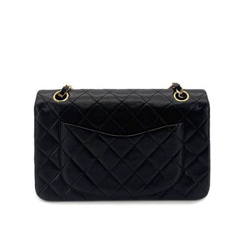 CHANEL VINTAGE CLASSIC FLAP SMALL CHAIN SHOULDER BAG BLACK LAMB SKIN 90285381 - PURPOSE