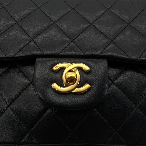 CHANEL VINTAGE CLASSIC FLAP SMALL CHAIN SHOULDER BAG BLACK LAMB SKIN 90285381 - PURPOSE