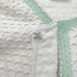 CHANEL TWEED FAUX PEARL BUTTON JACKET WHITE GREEN CASHMERE 38 P43 RTW 90285387