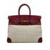 HERMES BIRKIN 35 ROUGE H ECRU BOX CALF TOILE H HAND BAG 〇X GHW 90285742 - PURPOSE