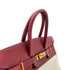 HERMES BIRKIN 35 ROUGE H ECRU BOX CALF TOILE H HAND BAG 〇X GHW 90285742 - PURPOSE