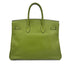 HERMES BIRKIN 35 ANIS GREEN TAURILLON CLEMENCE HAND BAG ▢H SHW 90285743 - PURPOSE