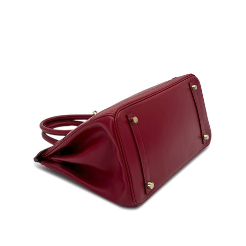 HERMES BIRKIN 30 GHILLIES RUBIS TADELAKT HAND BAG □P GHW 90285745 - PURPOSE