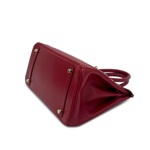 HERMES BIRKIN 30 GHILLIES RUBIS TADELAKT HAND BAG □P GHW 90285745 - PURPOSE