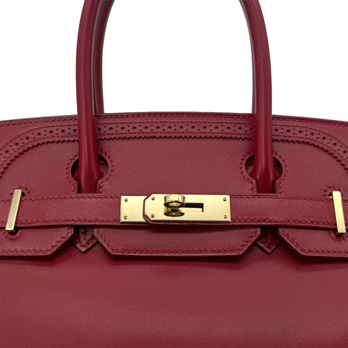 HERMES BIRKIN 30 GHILLIES RUBIS TADELAKT HAND BAG □P GHW 90285745 - PURPOSE