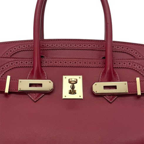 HERMES BIRKIN 30 GHILLIES RUBIS TADELAKT HAND BAG □P GHW 90285745 - PURPOSE