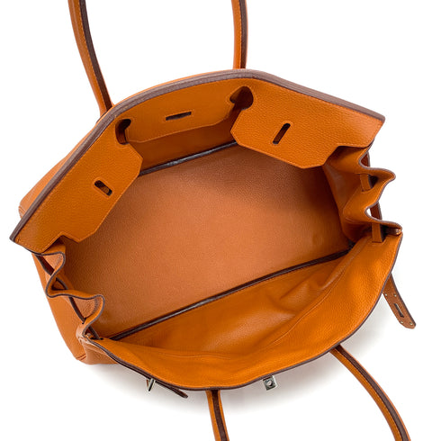 HERMES SHOULDER BIRKIN 42 POTIRON ORANGE TAURILLON CLEMENCE HAND BAG □I PALLADIUM HARDWARE 90285747 - PURPOSE