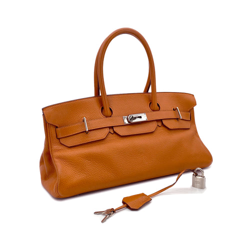 HERMES SHOULDER BIRKIN 42 POTIRON ORANGE TAURILLON CLEMENCE HAND BAG □I PALLADIUM HARDWARE 90285747 - PURPOSE