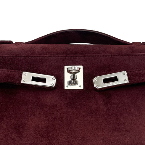 HERMES KELLY POCHETTE SELLIER ROUGE H DEBRIS HAND BAG □J SHW 90285748 - PURPOSE