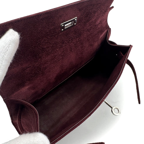 HERMES KELLY POCHETTE SELLIER ROUGE H DEBRIS HAND BAG □J SHW 90285748 - PURPOSE