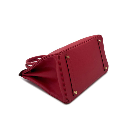 HERMES BIRKIN 35 ROUGE VIF VEAU EPSOM HAND BAG □G GHW 90285753 - PURPOSE