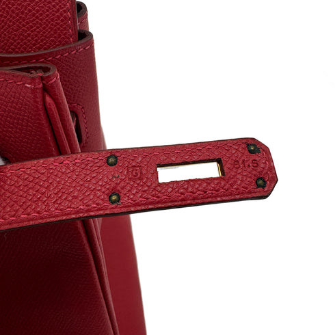 HERMES BIRKIN 35 ROUGE VIF VEAU EPSOM HAND BAG □G GHW 90285753 - PURPOSE