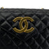 CHANEL VINTAGE MATELASSE BIG COCO CHAIN SHOULDER BAG BLACK LAMB SKIN 90285755 - PURPOSE